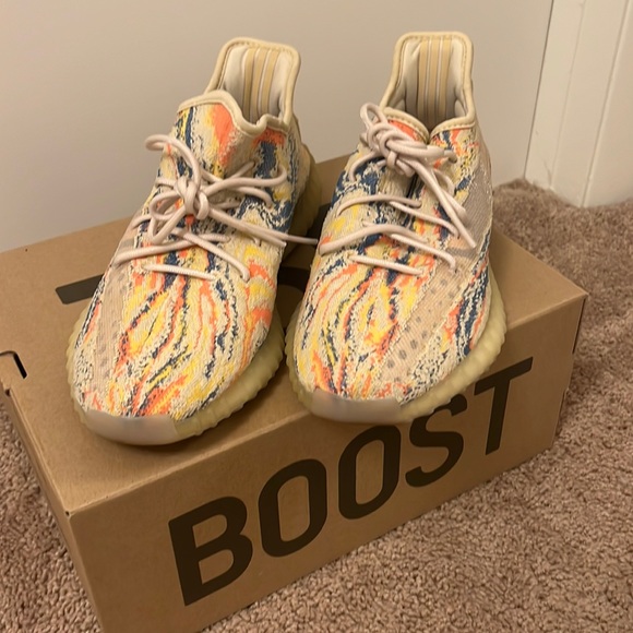 Yeezy Shoes - Selling a pair of Rainbow Yeezy sneakers. Size Women’s 10